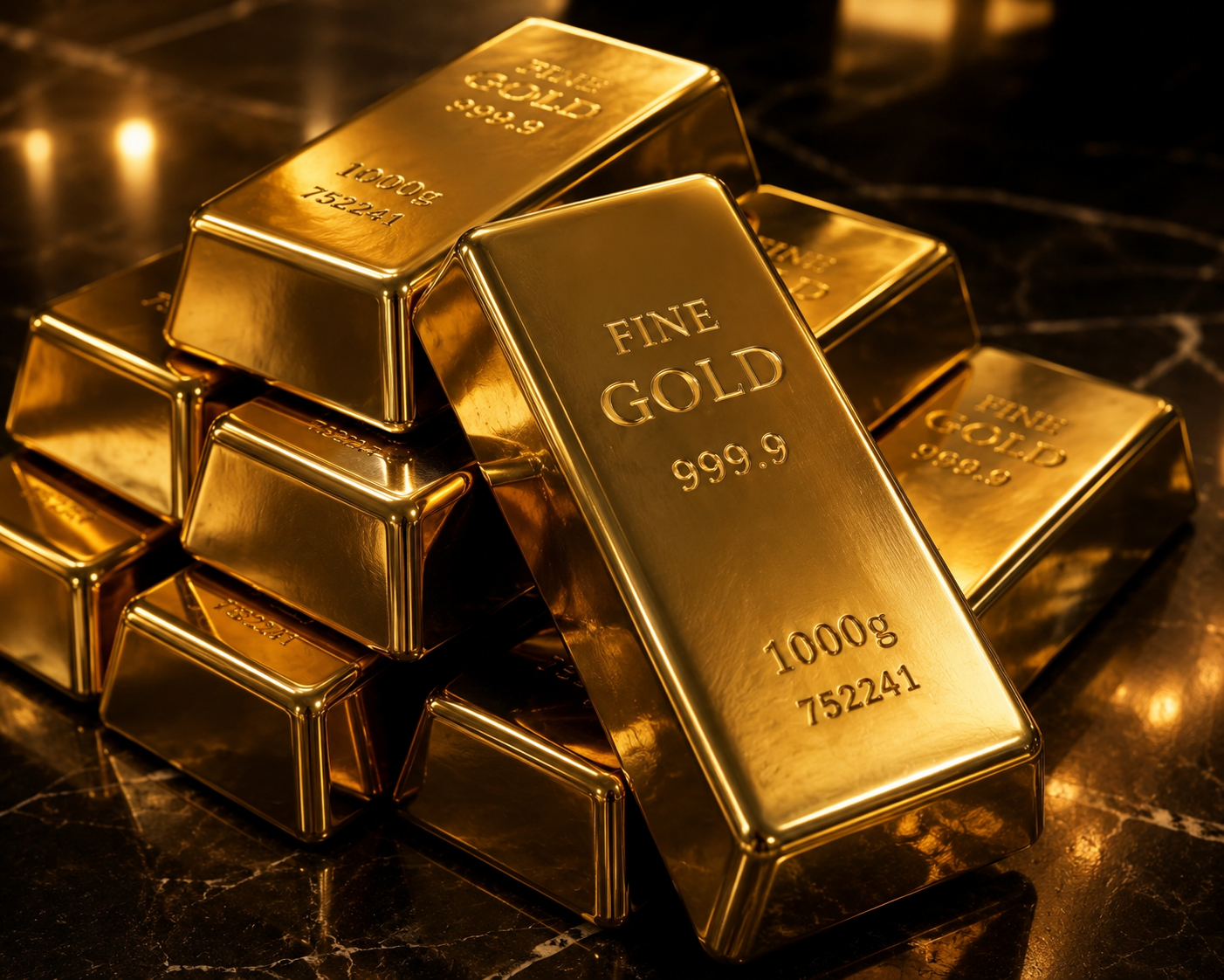 Physische 1000g Feingoldbarren — FINE GOLD 999.9, 24 Karat